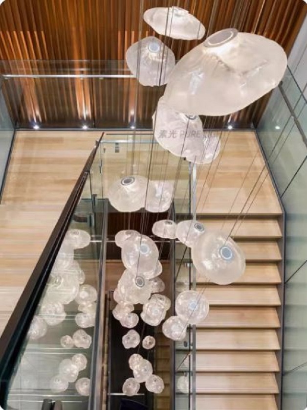 CT203A190 SOTMIA chandelier duplex floor โคมระย้า โคมโถงบรรได แชนเดอเรีย Lamp ไฟยาว