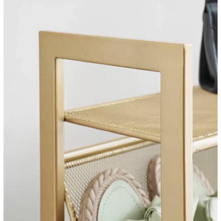 CT101D043 ZEITAKUMS #ชั้นวางรองเท้า ชั้นวางรองเท้าสีทอง Furniture Modern ที่วางรองเท้าNordic style