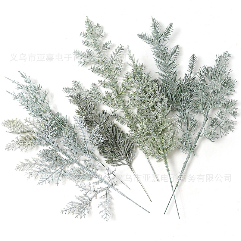 ต้นคริสต์มาส ใบสน ใบไม้ปลอม หิมะ ใบไม้ตกแต่งห้อง ใบไม้ปลอมสวยๆ ตกแต่ง ST502E809