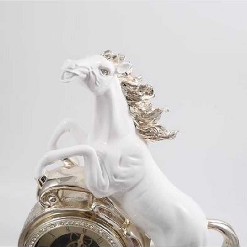 CT215C050 INTERY นาฬิกาม้า นาฬิกาตั้งโต๊ะ ของขวัญขึ้นบ้านใหม่ แต่งโรงแรม ม้า Clock