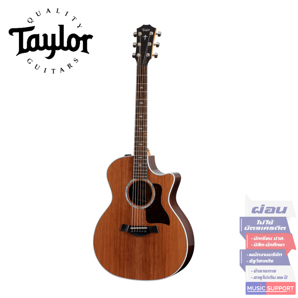 TAYLOR 414CE LTD RW/REDWOOD STRIPY/CASE กีตาร์โปร่งไฟฟ้า