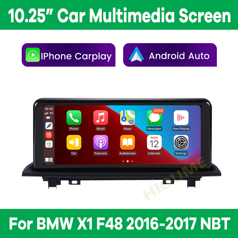 จอแอนดรอยสำหรับ BMW ขนาดจอ 10.25นิ้ว BMW X1 F48 2016-2017 ปลั๊กตรงร่นไม่มีตัดต่อสายไฟ