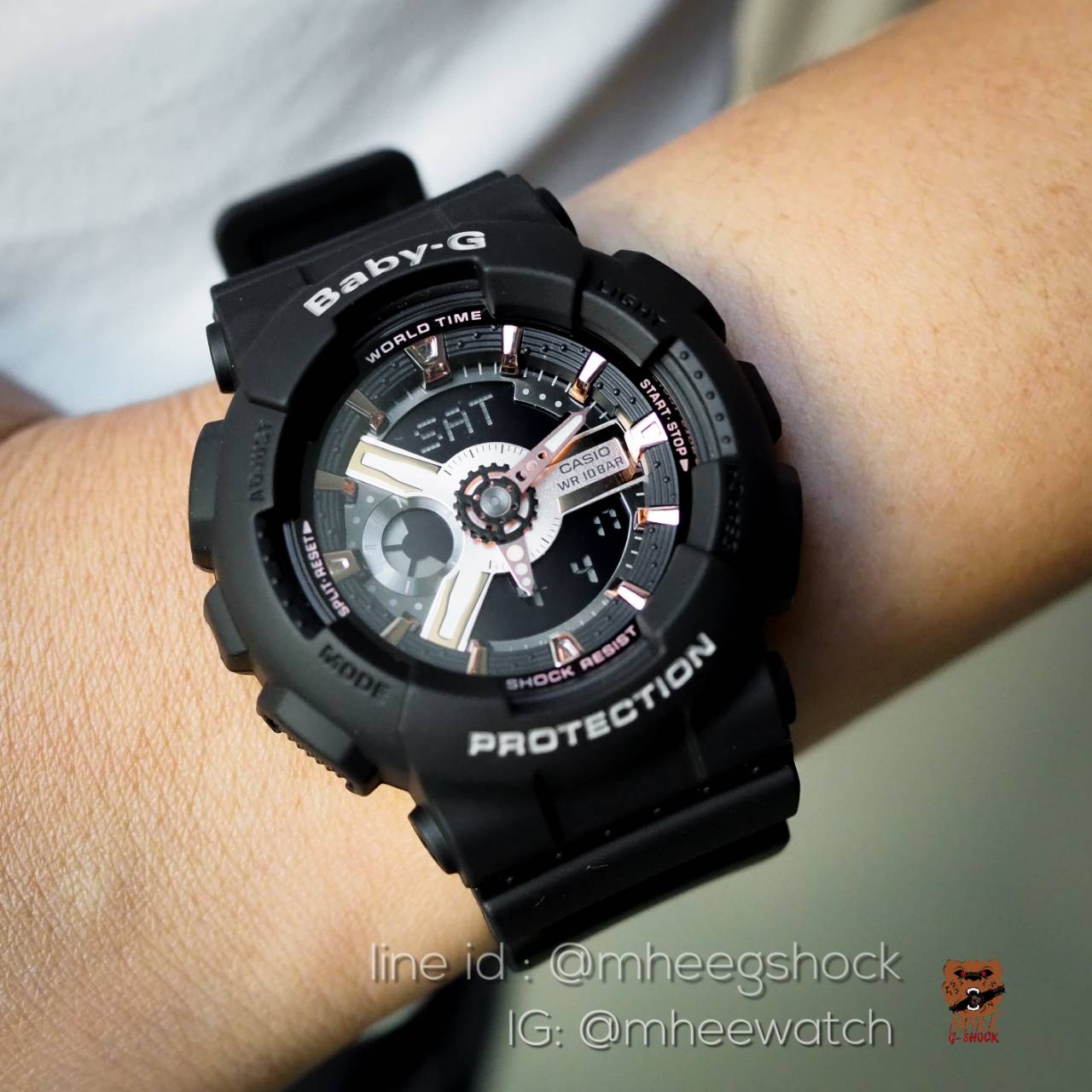 Baby-G Black Rosegold BA-110RG-1ADR