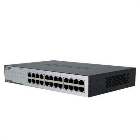 D-Link DGS-1024C 24-Port Gigabit 10/100/1000 Mbps RJ45 Unmanaged Switch, Rackmount - Metal Case