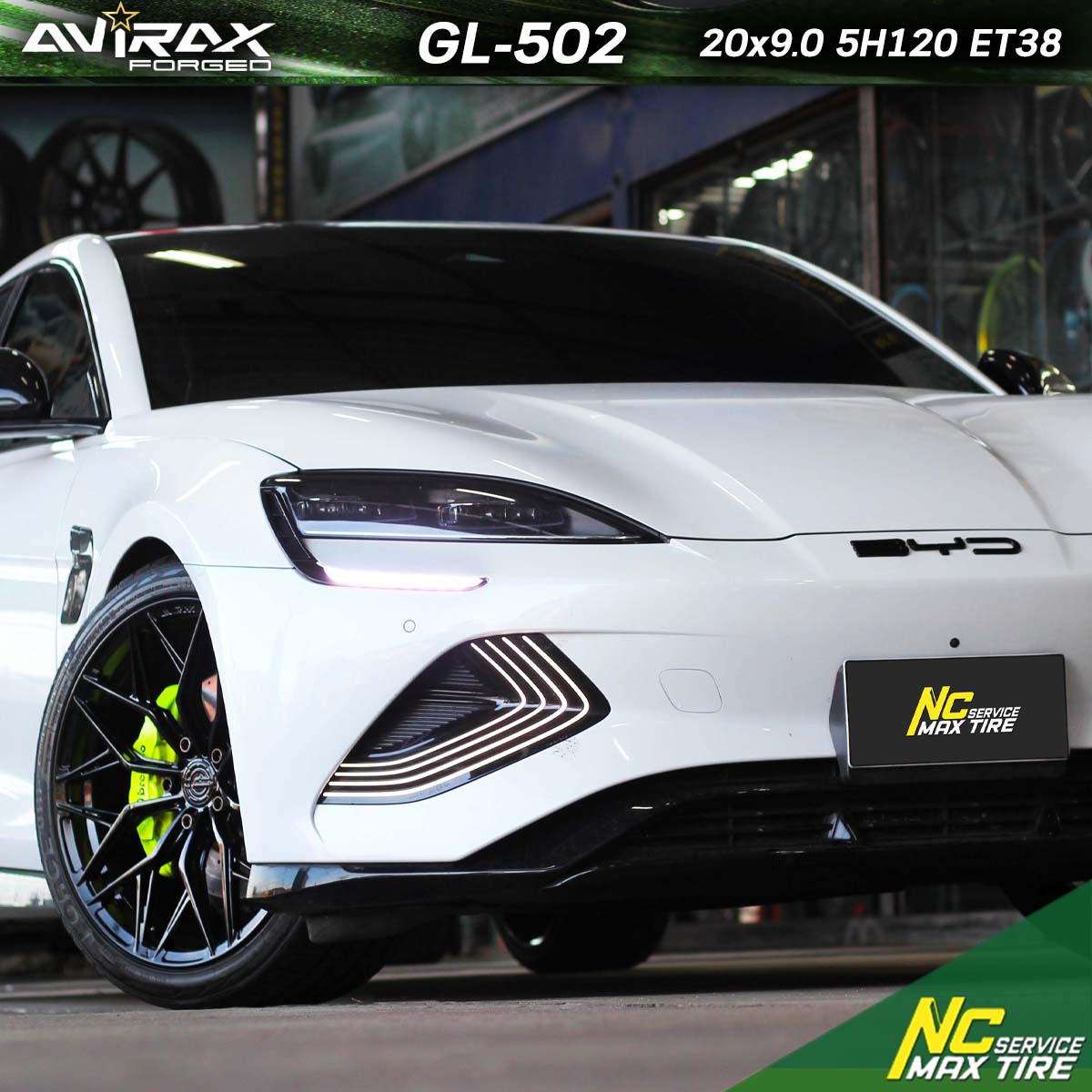 NCรีวิว.EP698 BYD SEAL AVIRAX FORGED : GL-502 สเปคล้อ : 20x9.0 5H120 ET38 ล้อ FORGED น็อตล้อ AVIRAX FORMULA NUT น็อตล้อสีไฮเปอร์แบล็ค NCล้อแม็ก