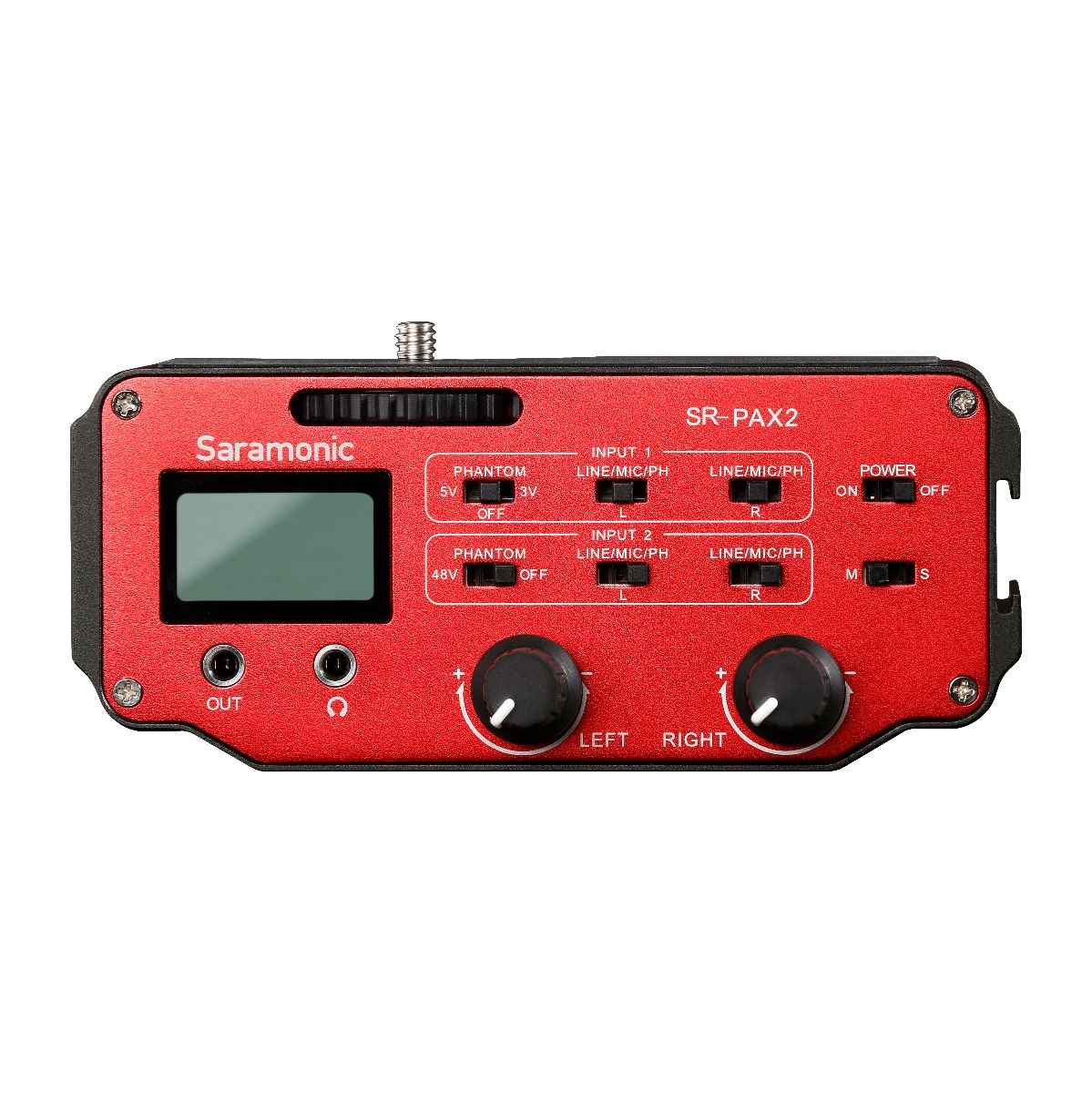 Saramonic SR-PAX2 มิกเซอร์รวมเสียงไมโครโฟน TRS 3.5มม. 2 ช่องโมโนและสเตอริโอ และ XLR