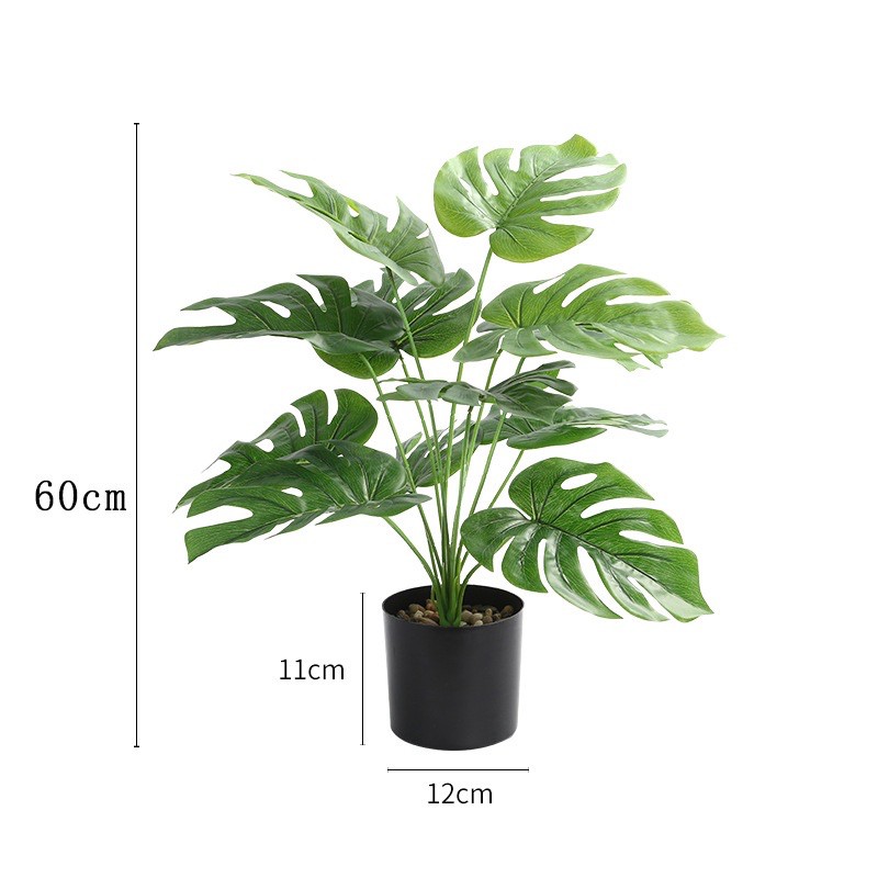 TS061J008 TROPACL ต้นมอนสเตล่าพร้อมกระถางดำ ต้นมอนสเตอร่า มอนสเตอร์ร่าปลอม ต้นไม้ปลอม ARTIFICIAL PLANT ต้นมอนสเตอร่าปลอม