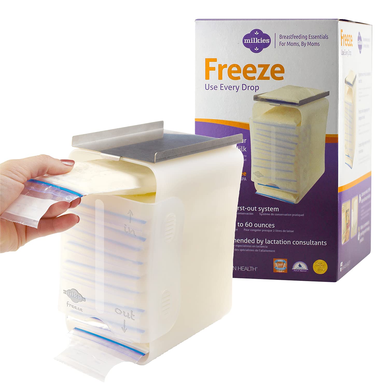 สินค้าพรีออเดอร์ Fairhaven Health Milkies Freeze Organizer for Breast Milk Storage Bags กล่องจัดระเบียบสำหรับถุงเก็บน้ำนมแม่