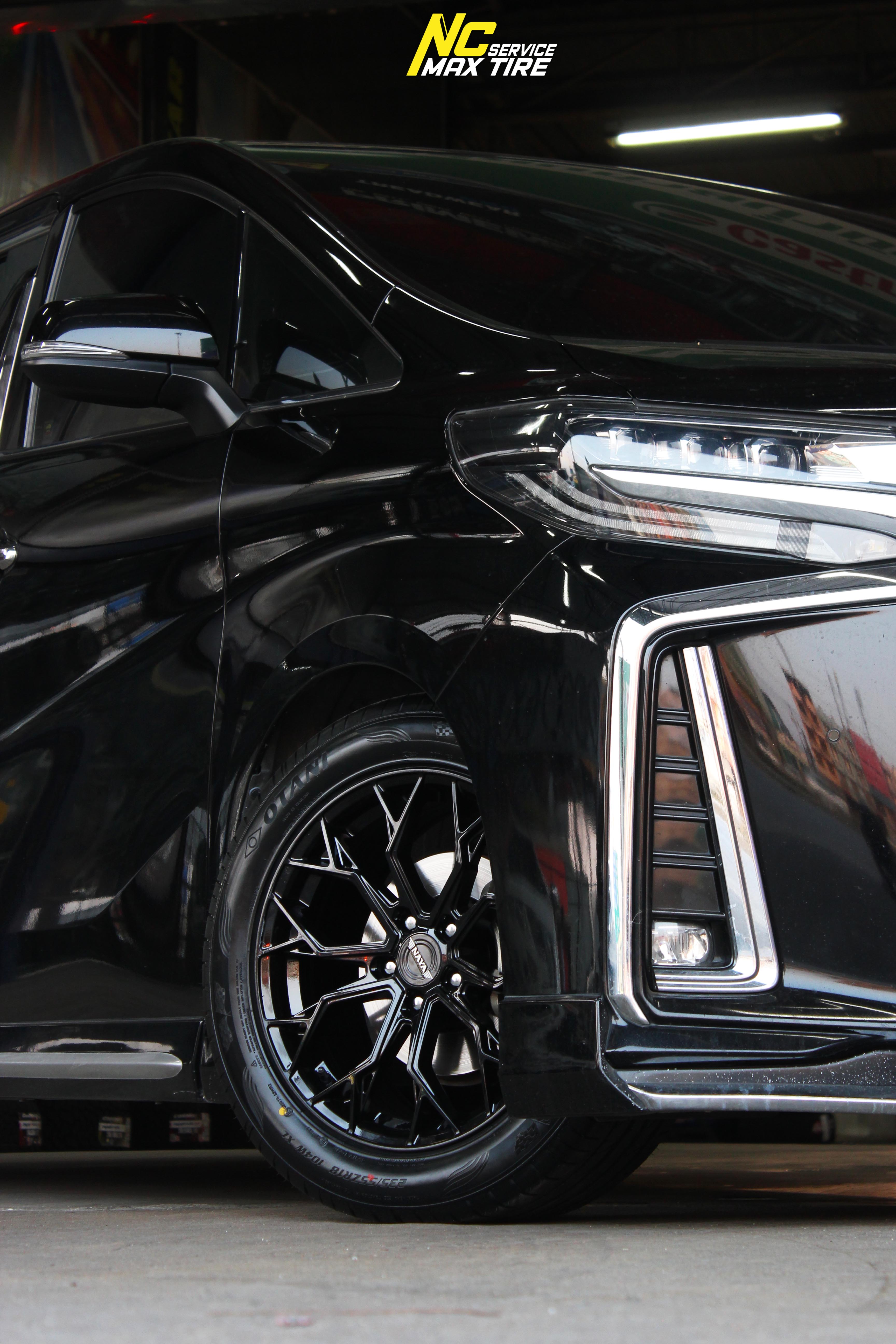 Toyota Alphard / รถตู้ / ล้อแม็กสวยๆ / ล้อแม็กขอบ18 / NAYA / Alpha-3 / 18x8.0 5H113 ET38 / ล้อแม็กสีดำเงาทั้งวง / NC