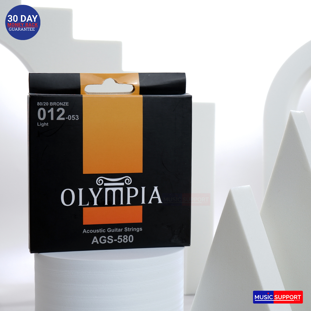 สายกีตาร์โปร่ง OLYMPIA AGS-580 เบอร์ 12-53 80/20 Bronze