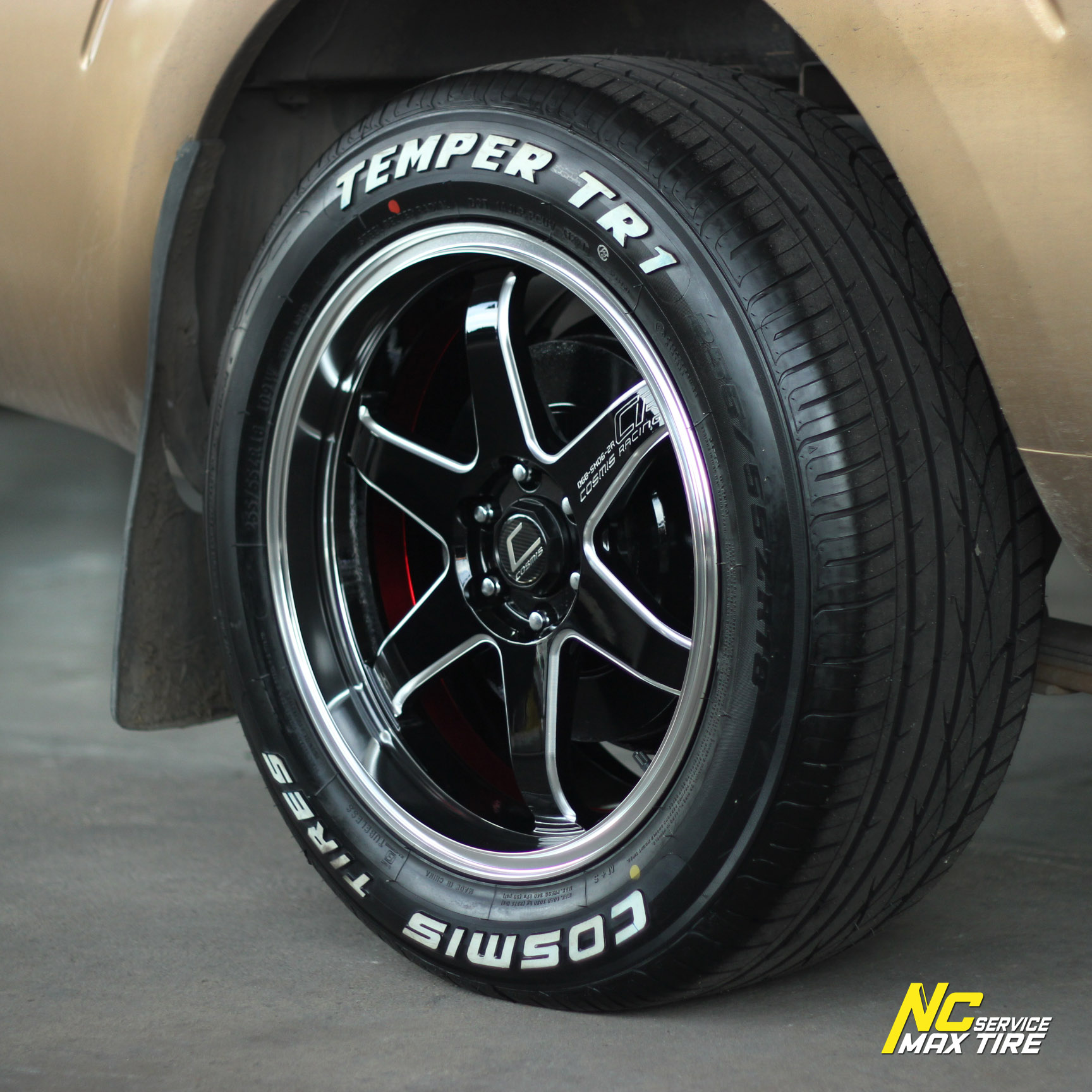 ยางCosmis TEMPER TR1/ แก้มตัวหนังสือขาว / ยางสปอร์ต ใช้ ซิลิกาคอมพาวด์ / สำหรับกระบะ และ PPV (ยางใหม่ปี24)