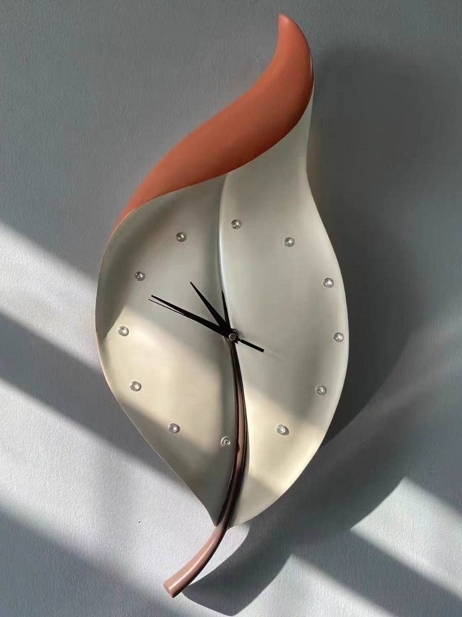 CT222C055 INTERY นาฬิกาใบไม้ Wall Clock Art นาฬิกาติดผนัง ไฟติดผนัง