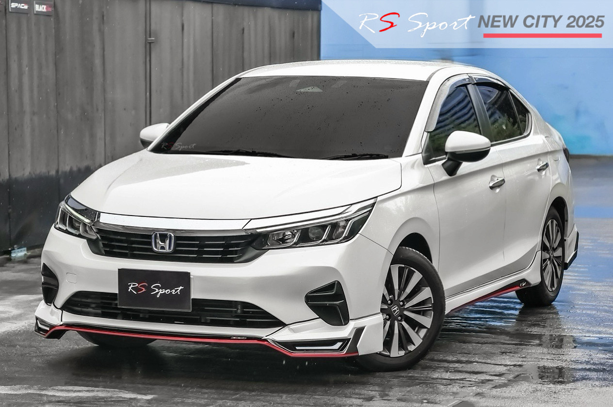 ชุดแต่ง Honda City 4D 2023 2024 2025 RS Sport มีไฟ DRL - City Sedan, สเกิร์ต honda city, ชุดแต่ง ฮอนด้า ซิตี้ 2024 ใหม่, city rs, city ehev แต่งสวย, ฮอนด้า ซิตี้ แต่งสวย