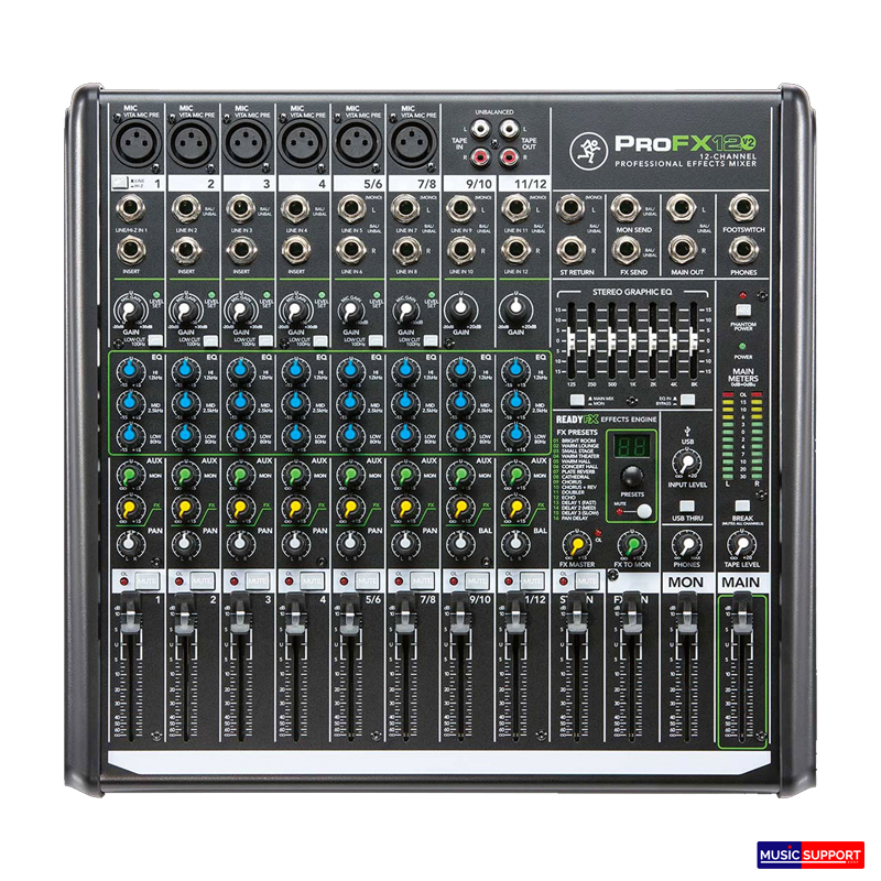มิกเซอร์ PROFX 12V2 Compact Effects Mixer