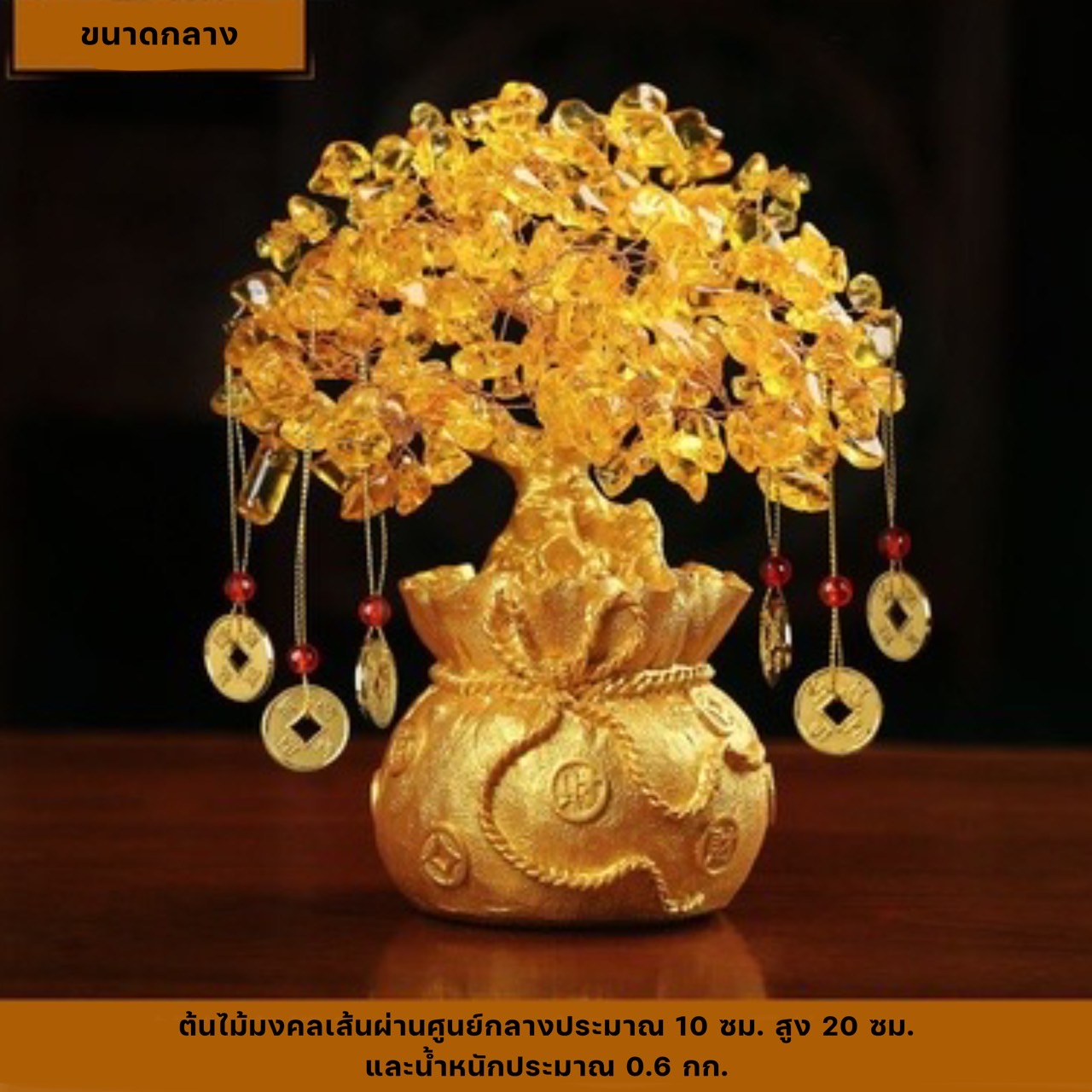 CT066B063 HAOYUN ต้นไม้มงคล ต้นไม้เสริมฮวงจุ้ย ต้นไม้ตกแต่งบ้าน ต้นไม้สีทอง ความรุ่งเรือง ของขวัญมงคล ของตั้งโต๊ะ ของตั้งโชว์ เสริมดวง เสริมฮวงจุ้ย