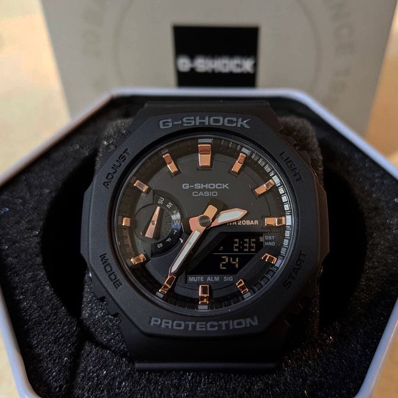 G-Shock Mini GMA-S2100-1Aหน้าAPขนาดเล็กสำหรับผู้หญิงสี Black Pink Goldรุ่นใหม่ล่าสุด