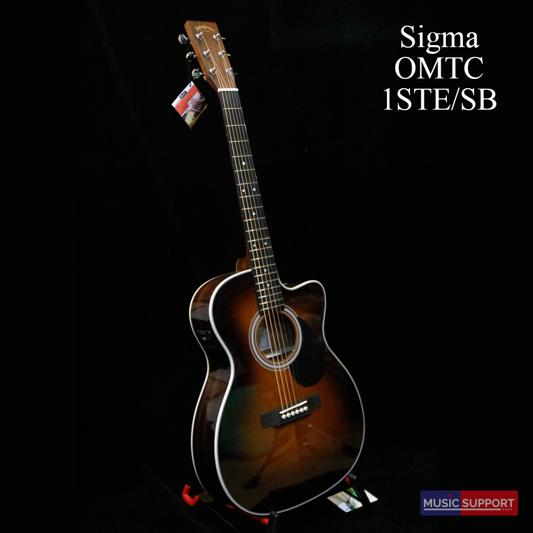กีตาร์โปร่งไฟฟ้า Sigma OMTC-1E-SB