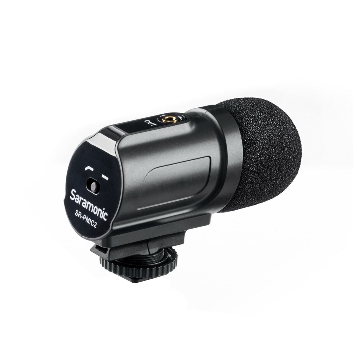 Saramonic SR-PMIC2 ไมโครโฟนช็อตกันติดหัวกล้องไมค์คอนเดนเซอร์สเตอริโอรับเสียงเป็นแบบคาร์ดิออยด์