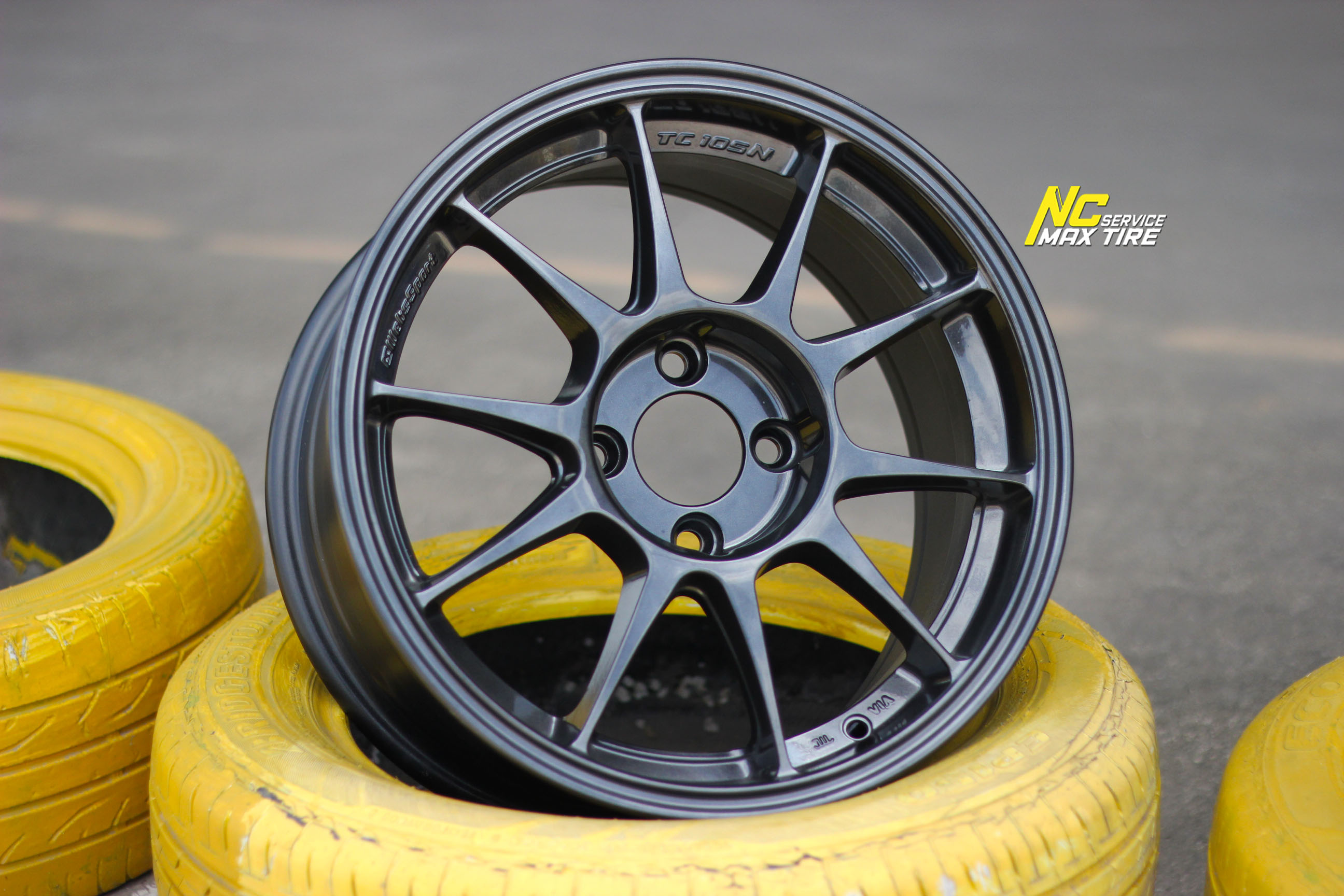 ล้อแม็กขอบ15 / WedsSport / TC105N / 15x7.0 4H100 ET35 / ล้อแม็กสีเทากัล