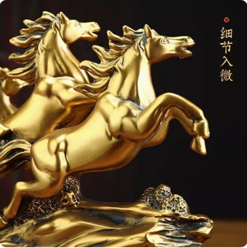 CT193B130 HAOYUN โมเดลม้าแปดตัว ม้านำโชค ของขวัญขึ้นบ้านใหม่ ของขวัญเลื่อนตำแหน่ง