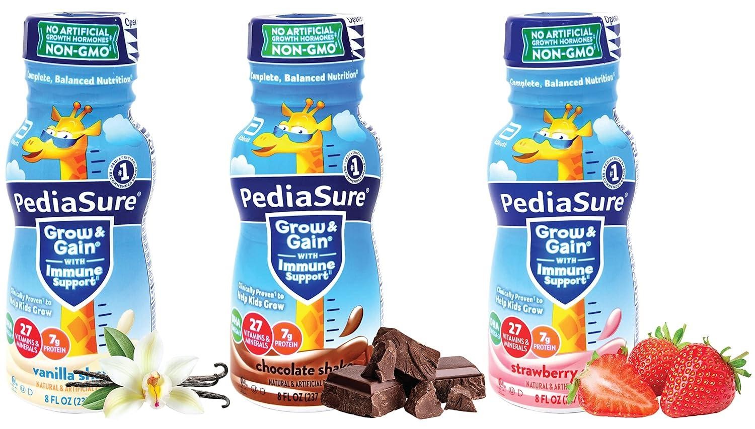 พรีออเดอร์ PediaSure Grow & Gain Protein Shake แพค 6 ขวด นมพร้อมดื่มสูตรเพื่อช่วยให้เด็กเติบโต