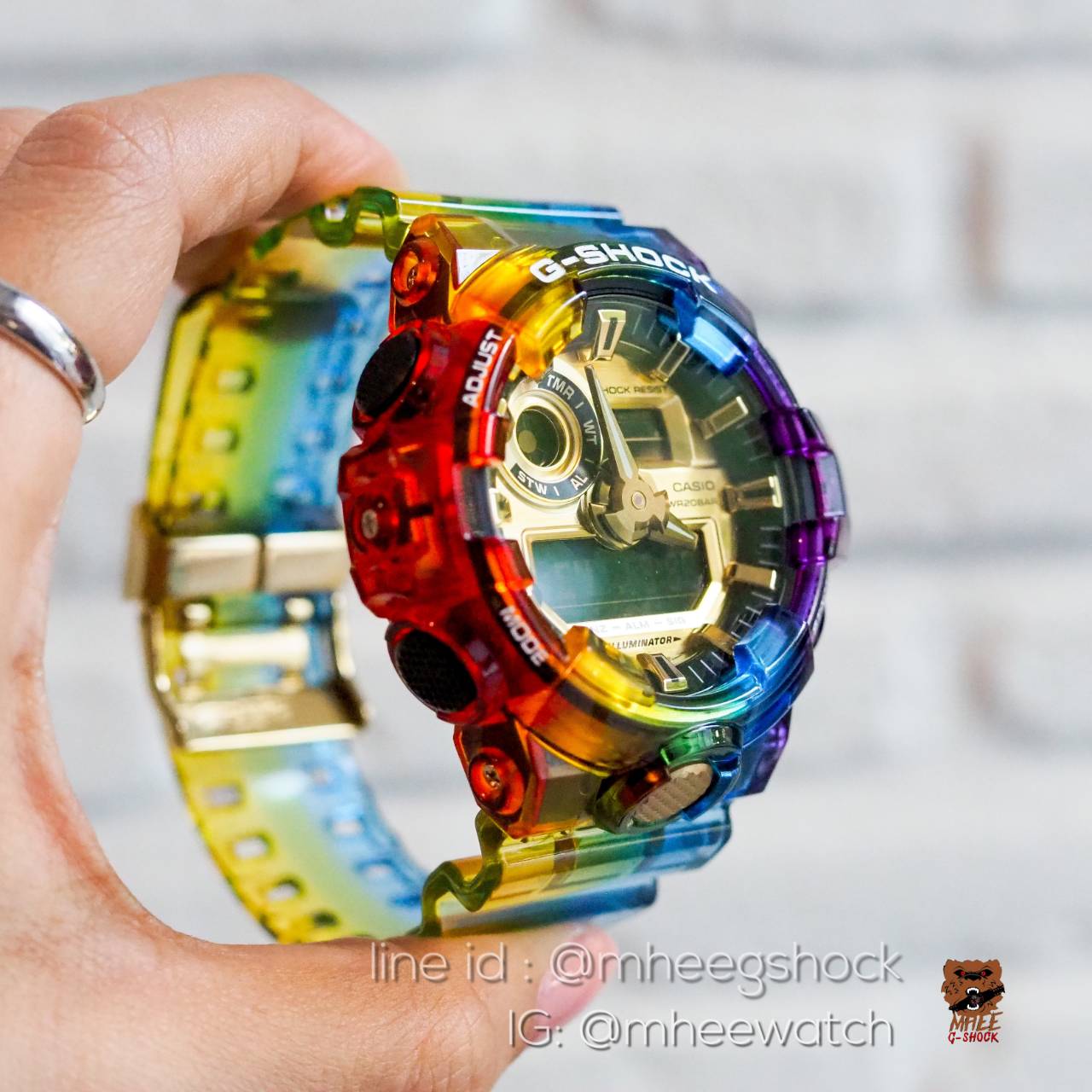 G-Shock Custom Rainbow Jelly ใสใส เรนโบว์ รุ่น GA-710