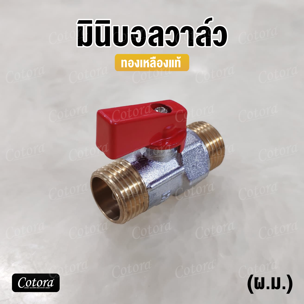 มินิบอลวาล์ว ทองเหลืองแท้ (ผ.ผ.)