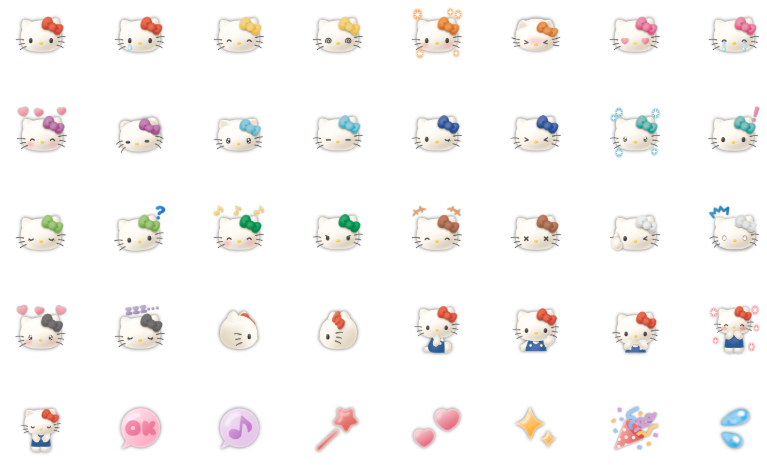 ขายอิโมจิไลน์ Hello Kitty 50th อิโมจิ