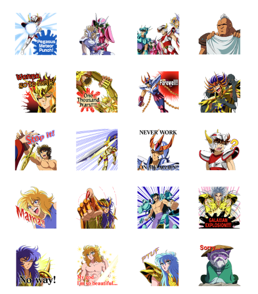 ขายสติกเกอร์ไลน์ SAINT SEIYA
