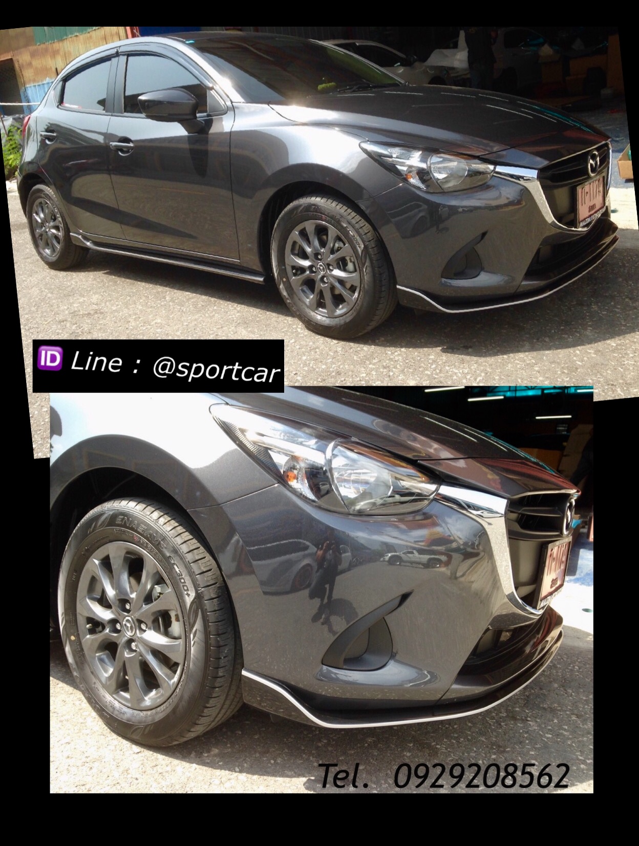 ชุดแต่งMazda2 2017 2018 2019 5ประตู OEM, สเกิร์ตแต่งMazda2 Skyactiv รอบคัน มาสด้า2 แต่งสวย