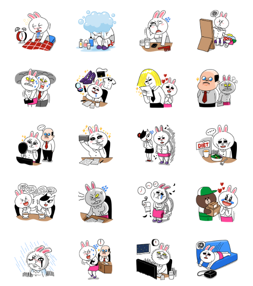 ขายสติกเกอร์ไลน์ Cony’s Happy Work Life