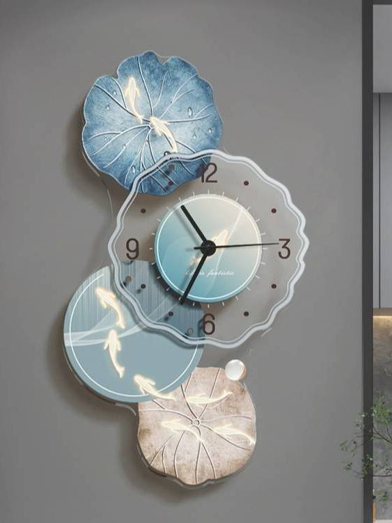 CT208C043 INTERY นาฬิกาติดผนัง นาฬิกามงคล ปลา Fish WALL CLOCK WALL DECOR