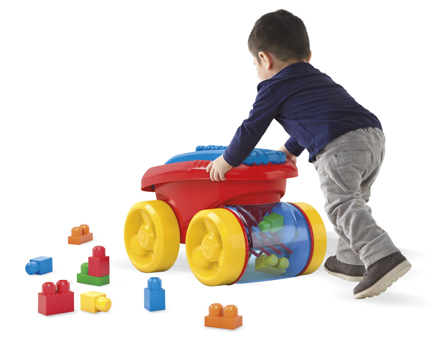 Mega Bloks Block Scooping Wagon Set,Red บล๊อครถลากจูง