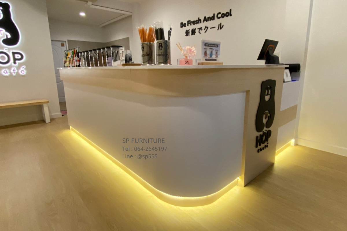 เคาน์เตอร์ร้านชา Hop Chafe'
