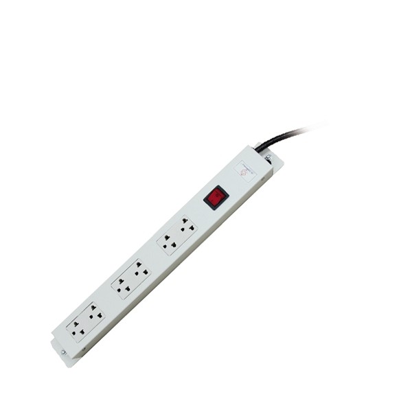 G7-00006 19" GERMANY AC Power Distribution 6 Universal Outlet w/Cable 3 M. & Surge Protection