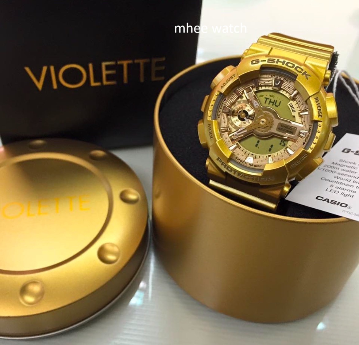 G-Shock women’s watch Limited Gold Violette กล่องด้านนอกยับ
