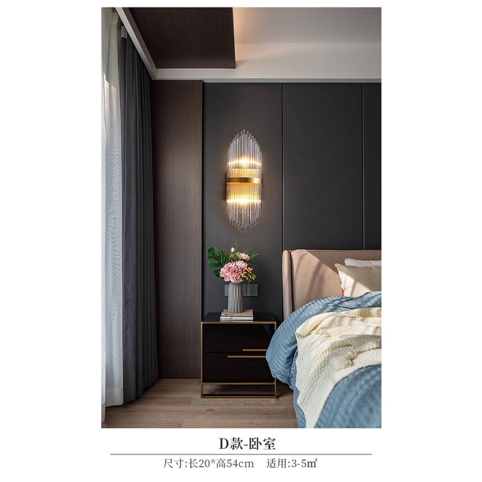 CT130A060 SOTMIA โคมไฟติดผนัง โคมไฟคริสตัล แต่งห้อง แต่งบ้าน เพื่อความสวยงาม เสริมฮวงจุ้ย เสริมดวง ให้กับห้อง