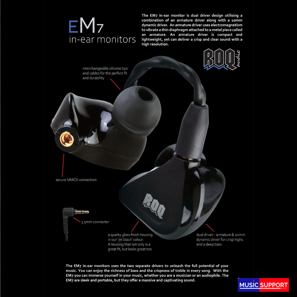 ROQ EM-7 In Ear Monitors Headphone หูฟังอินเอียร์
