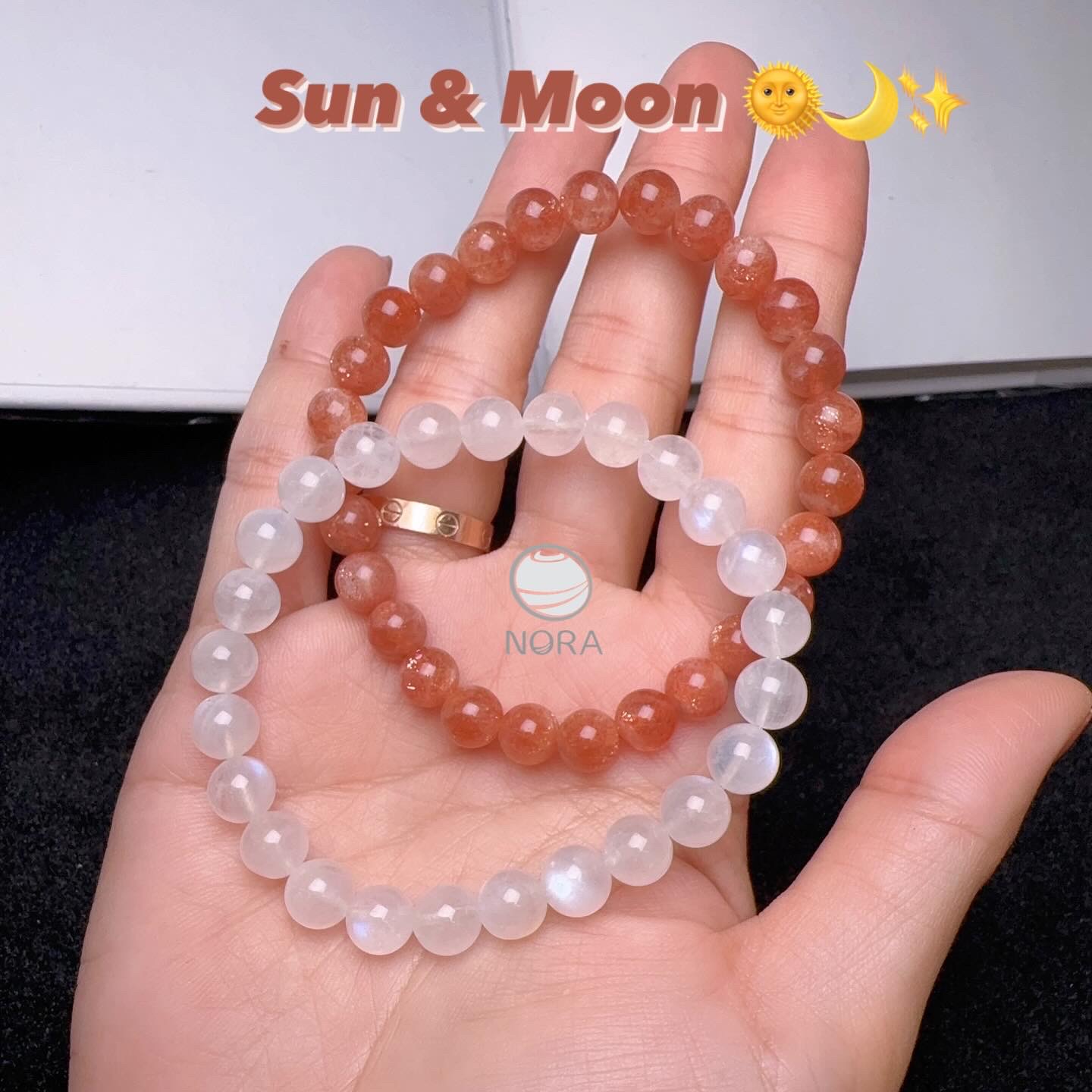 เซตกำไลคู่ “Sunstone & Moonstone”