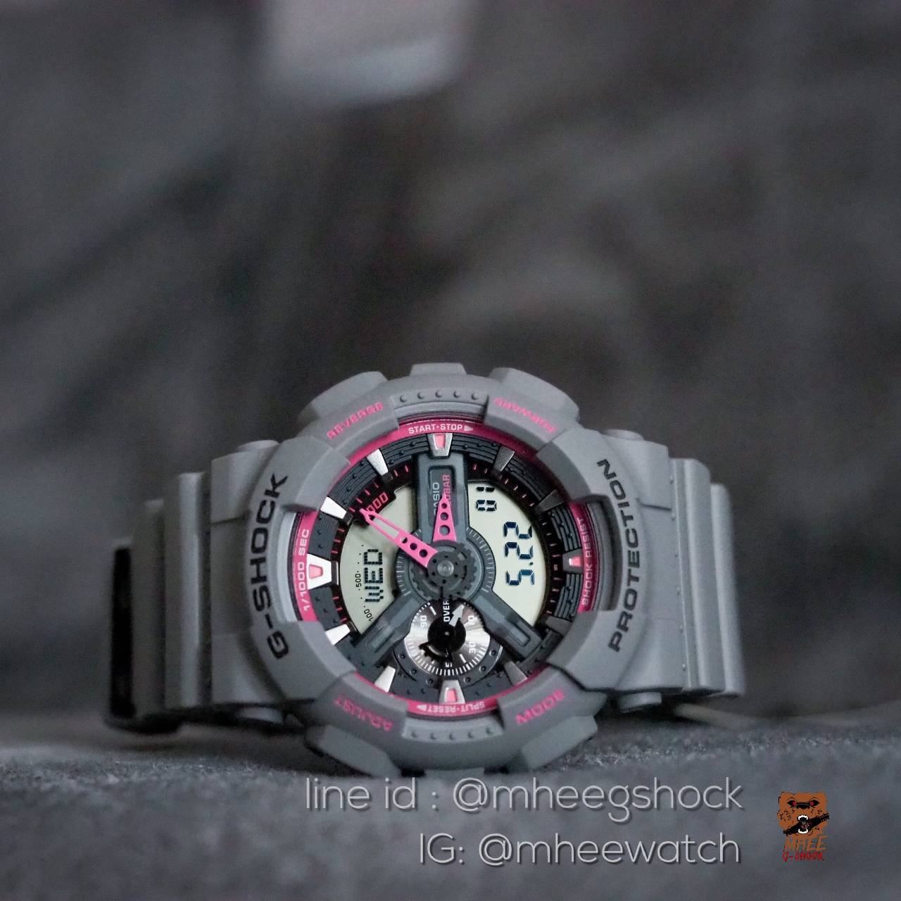 G-Shock ของแท้ รุ่น GA-110 เทา-ชมพู สุดแร **เลิกผลิตแล้ว** Rare Item