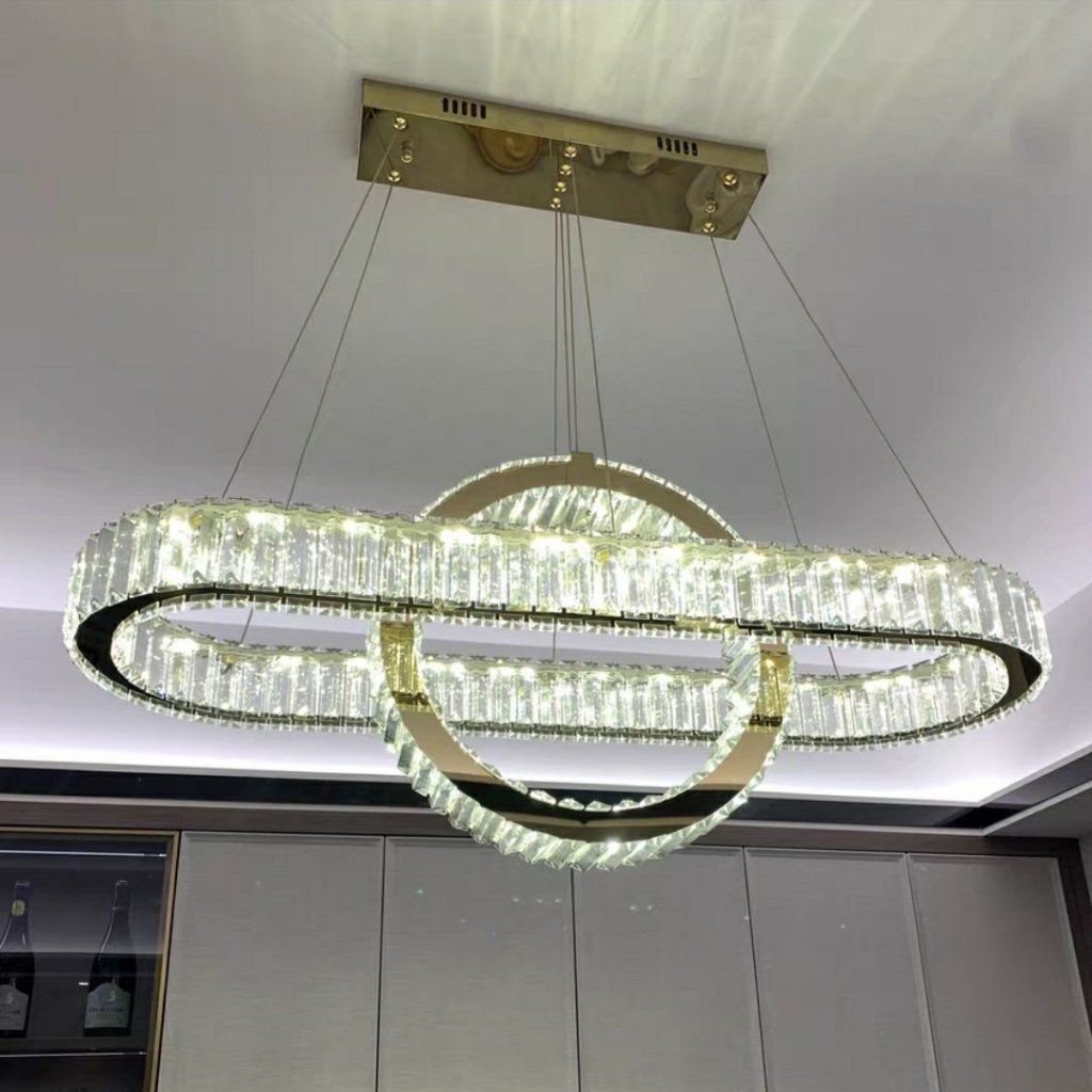 CT181A140 SOTMIA โคมไฟระย้าโต๊ะอาหารสไตล์บาร์ โคมไฟคริสตัล