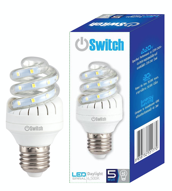 LED Spiral 5w Daylight E27