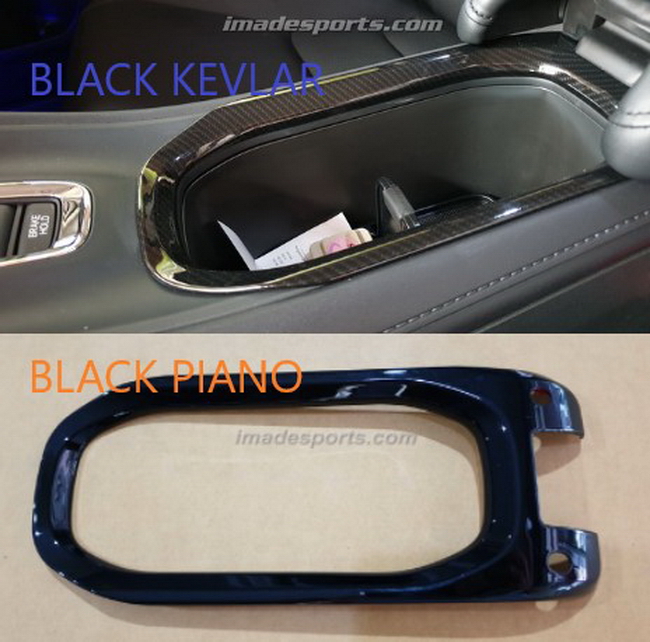 ครอบ console ช่องเก็บของกลาง Black Piano/ Kevlar (Short)
