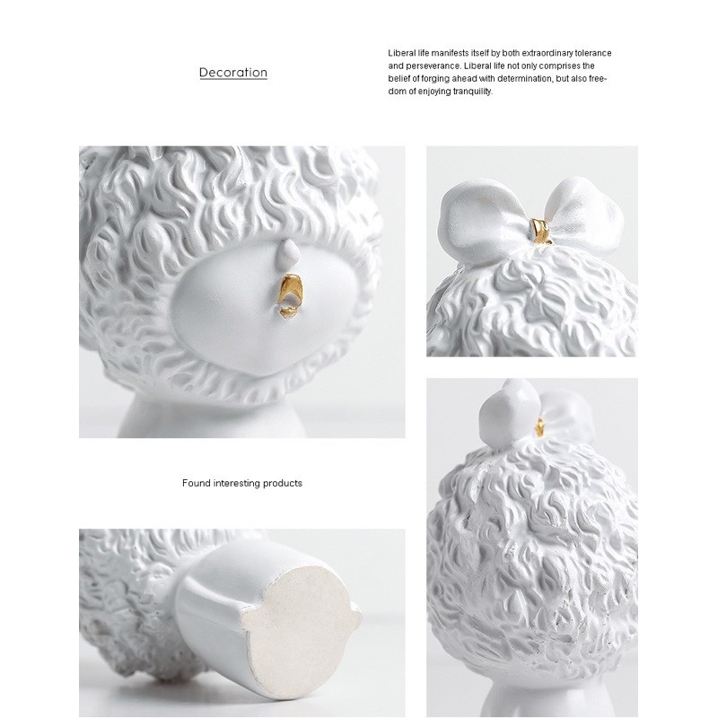 TH000B040 FAMITOSS ของแต่งห้อง ของแต่งบ้าน ที่ทับกระดาษ ที่ทับกระดาษน่ารัก ของตั้งโชว์ ของตั้งโต๊ะ ผมหยิก ตุ๊กตาผมหยิก