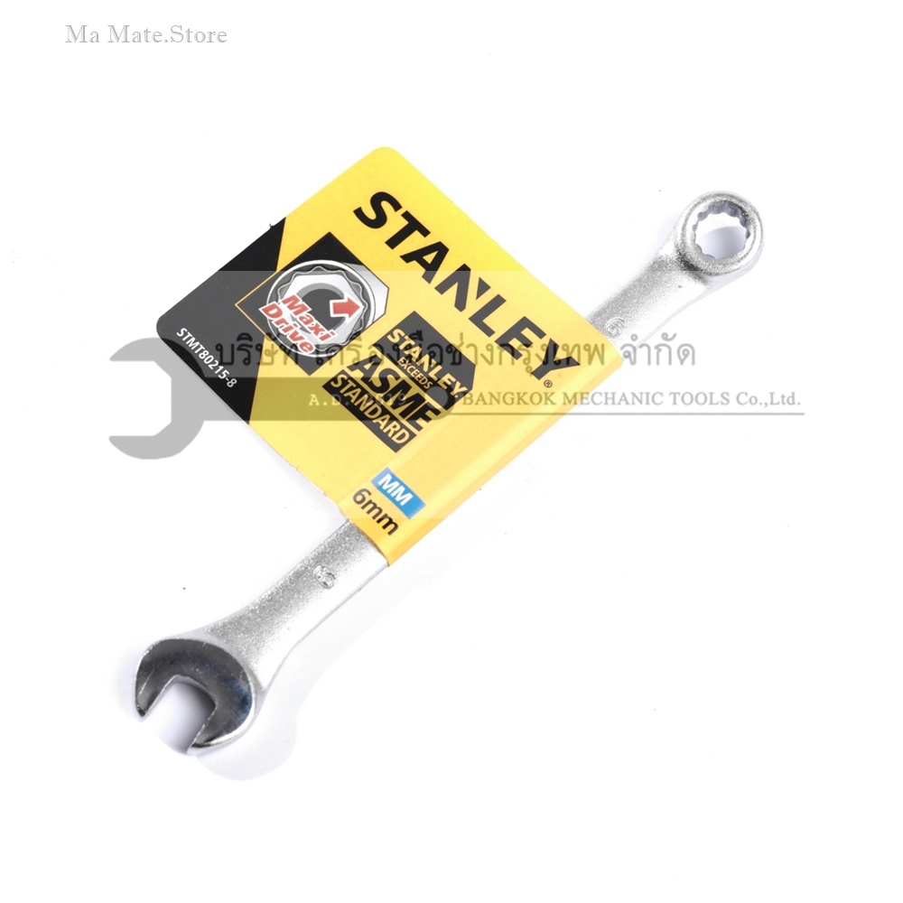 ประแจแหวนข้างปากตาย 80-215 STANLEY รุ่น CWB ขนาด 6 มม. วัสดุทำจาก เหล็กกล้าคาร์บอน ผ่านการทดสอบตามมาตรฐาน ANSI, ISO & DIN ผิวสัมผัสแบบด้าน