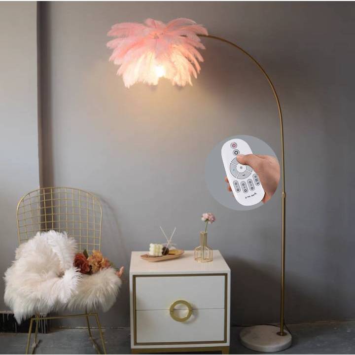 CT191A151 SOTMIA โคมไฟตั้ั้งพื้นขนนก โคมไฟพร้อมรีโมท Feather Lamp