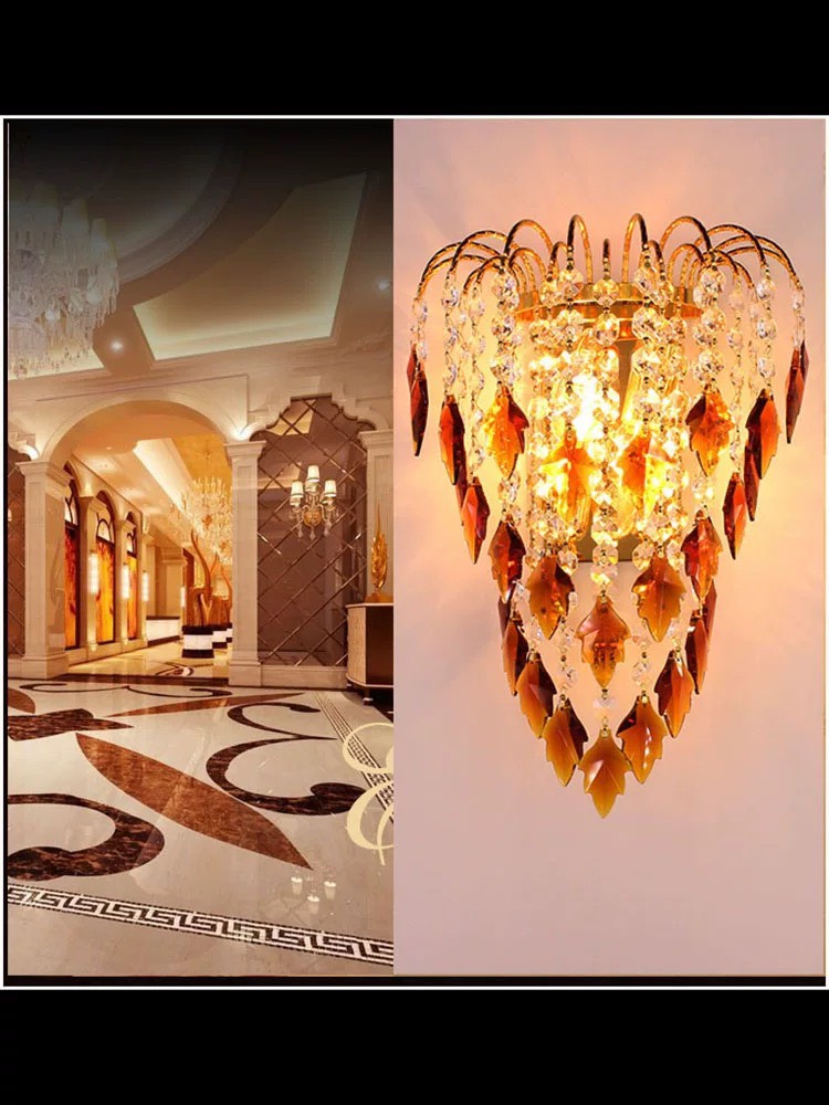 CT006A006 SOTMIA โคมไฟติดผนังคริสตัล โคมไฟติดผนัง โคมไฟ โคมไฟติดผนังห้องนอน โคมไฟติดผนังวินเทจ crystal wall lamp