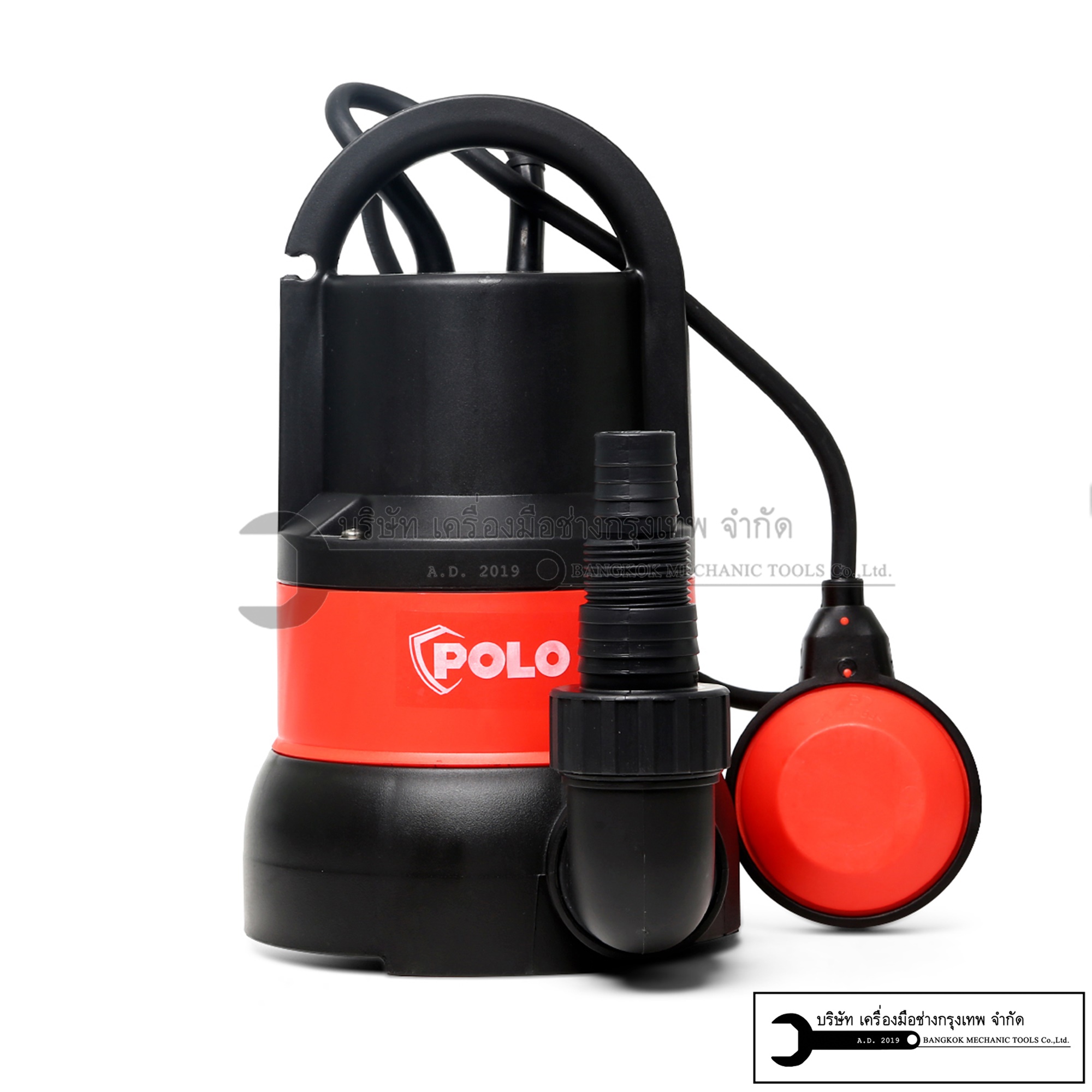 POLO ปั๊มจุ่ม เสื้อพลาสติก ชนิดน้ำสะอาด ขนาด 100W 400W และ 750W รุ่น K-101 SP-400C และ SP-750C