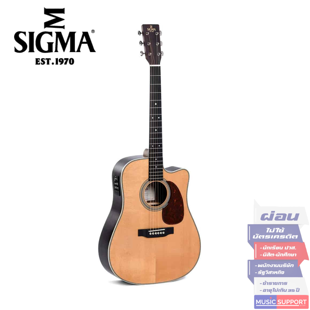 กีตาร์โปร่ง Sigma DTC-28HE + Soft Case