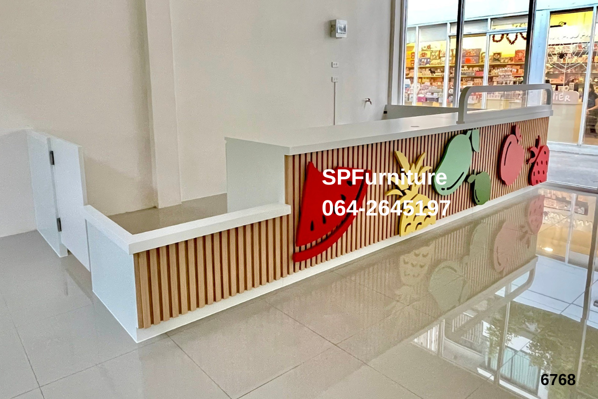 เคาน์เตอร์ร้านสมูทตี้ เคาน์เตอร์แนวน่ารัก เคาน์เตอร์เกรดพรีเมี่ยม